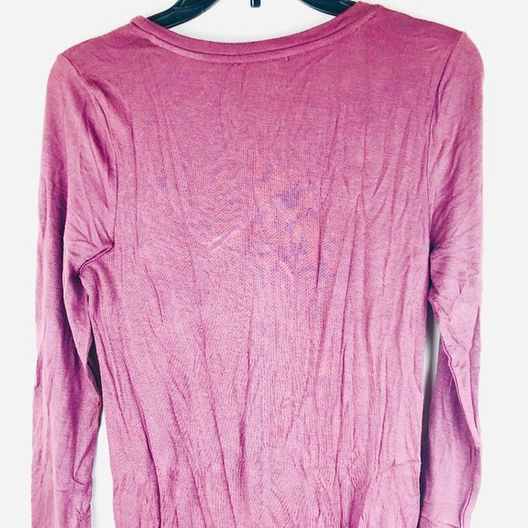 Used small purple Express long sleeve soft blouse - Picture 3 of 6
